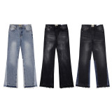 GALLERY DEPT patchwork retro jeans for men and women high street splashing ink wash micro flare casual pants trend