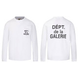 GALLERY DEPT Classic Letter Banner Arm LOGO Printed Round Neck Waffle Bottom Long sleeved T-shirt