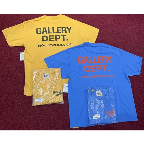 Outer Single Gallery Dept Classic Letter Basic Slogan Logo Printed Short Sleeve American High Street T-shirt Pure Cotton