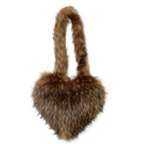 Faux Fur Love Handbags Winter Women Handbags Cute Plush Ladies Heart Shaped Shoulder Bag Cute Female Clutch Purse Messenger Bag