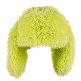 Fashion Fluffy Long Ears Beanie Hat Trendy Skull  Cuffed Hats Winter Thick Bunny Ears Hat
