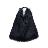 Faux Mongolian Fur Factory Outlet Ladies Faux Sheepskin Plush Handbag Long  Sheepskin Handbag