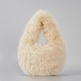 New Products Unique Fur Fluffy Plush Hobo Handbags For Women Luxury Designer Handbags Famous Brands Purses and Handbags