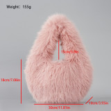 New Products Unique Fur Fluffy Plush Hobo Handbags For Women Luxury Designer Handbags Famous Brands Purses and Handbags