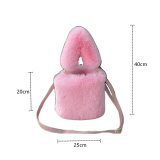 Winter Fluffy Faux Fur Shoulder Bags Women Big Conpacity Fur Tote Handbags Ladies