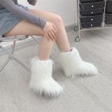 Snow Boots Faux Mongolian Fur New Warm Fashion Style High Quality Wool Factory Wholesale for Women and Kids PVC Faux Fur Plush