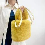 Winter Fluffy Faux Fur Shoulder Bags Women Big Conpacity Fur Tote Handbags Ladies