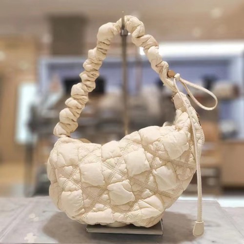 Cloud Fold Bag Small Bag  Korean New Niche Senior Sense Silver Mini Dumpling Crossbody Bag