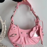 Y2K Summer New Design Half Moon Handbags Fashion Rivets Women Purse Set Handbags for Women Luxury Shoulder Crossbody Bag