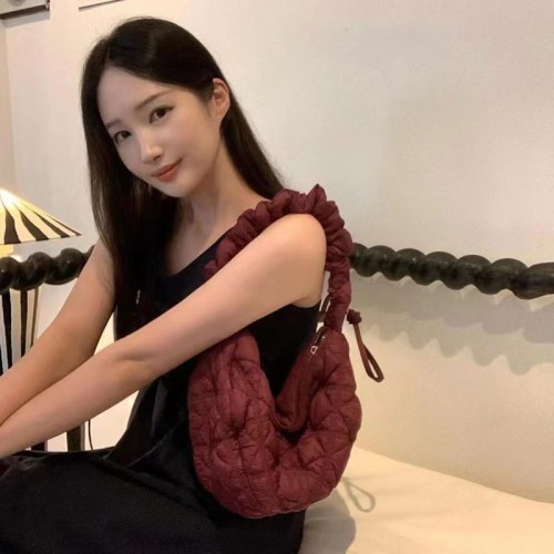 Cloud Fold Bag Small Bag  Korean New Niche Senior Sense Silver Mini Dumpling Crossbody Bag