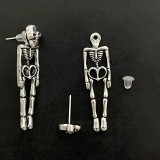 Halloween Skeleton Simulation Human Skeleton Removable Earstuds Ghost Groom and Bride Couple Human Earrings