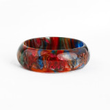 Amazon Acrylic Resin Personalized Simple Colorful Rainbow Ring, European and American Cross border New Product Ring, Female Spot