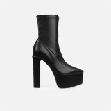 Dropshopping Punk Style New Women's Thick Sole Boots Pointed 40-43 Sexy High Heel Low Boot Trendy