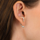 Amazon Cross border Snake shaped Earrings Women's Exaggerated Fashion Wearable Design Sensory Animal Earrings