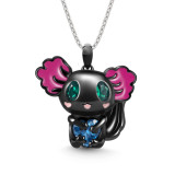 Cross border Hot Selling New Cartoon Fashion Big Eyes Embrace Love Little Dragon Women's Necklace Pendant