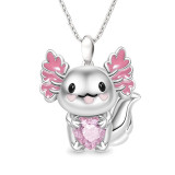 Cross border Hot Selling New Cartoon Fashion Big Eyes Embrace Love Little Dragon Women's Necklace Pendant