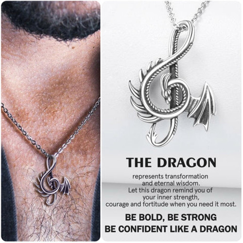 Cross border new jewelry alloy note dragon necklace THE DRAGON European and American dragon pendant hot selling wholesale