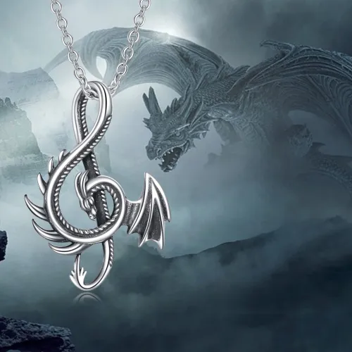 Cross border new jewelry alloy note dragon necklace THE DRAGON European and American dragon pendant hot selling wholesale