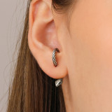 Amazon Cross border Snake shaped Earrings Women's Exaggerated Fashion Wearable Design Sensory Animal Earrings
