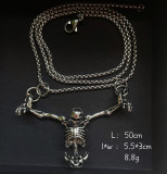 Independent Station Cross border New Product Halloween Punk Style Skull Necklace Independent Station Fashion Retro Jewelry Pendant
