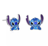 Independent cross-border fashion new product Little Bear Stitch earrings, European and American animated cartoon peripheral doll earrings