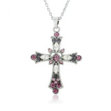 Bohemian style crystal diamond colored cross earrings, European and American fashion festival accessories, earrings in stock