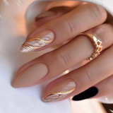 Wholesale of French style nail patches for wearing nails, minimalist nail patches, cross-border nail wholesale, press on rails