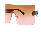 Oversized Diamond Gradient Sunglasses Luxulry Crystal Blue Purple Rimless Square Sun Glasses Shades Women Men