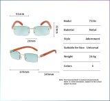 NEW Buffalo Horn luxury Sunglasses Rimless Glasses Men