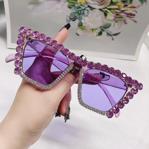 Diamond sun glasses for ladies party fashion women glasses sunglasses pink diamond shades