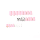 Wholesale of wearing nail patches, pink frosted nail patches, leopard print, gold thread nail patches, cross-border wearing nail patches