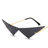 Luxury Triangle Small Cat Eye Sunglasses Women Retro Black White Cateye Sun Glasses Vintage Brand Designer Sunglasses