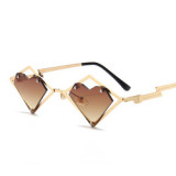 New Arrival Fashion Heart Shaped Sunglasses Unisex Vintage Style Metal Frame Sunglasses