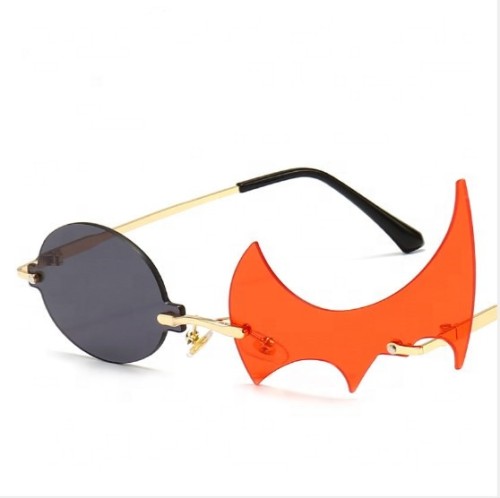 Women Men Trendy Flame Sun Glasses Personalized Alien Dance Party Sunglasses