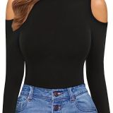 Amazon AliExpress Independent Station New Hot Selling Women's Sexy Off Shoulder T-Shirt Tight jumpsuit Top