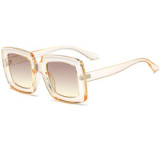 New Fashion Personality Square Sun Glasses plastic Sunglasses Women Men 2022