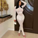 AJ4402 AliExpress New Foreign Trade Women's Fashion European and American Knitted jumpsuit