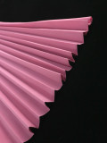 High Waist Midi Pleat Ruffle Pink Sleeveless Women Pro Dresses