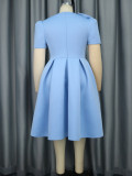 Sky Blue Puffy Birthday AOMEI Cute Party Bowtie Women Prom Dresses