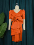 Summer New Arrival  Design Fashion Elegant Solid Color Women Dress