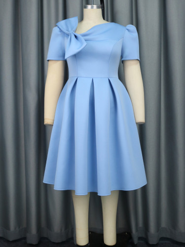 Sky Blue Puffy Birthday AOMEI Cute Party Bowtie Women Prom Dresses