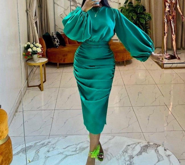 Spring autumn women dr high quality evening dresses elegant long sleeve elegant prom dress luxury