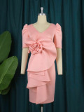 Summer New Arrival  Design Fashion Elegant Solid Color Women Dress