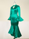 China wholesale women dress party wear gown green prom dress green party dress