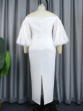 Lantern Sleeves Off Shoulder Wedding Long Women Evening Gowns Dresses