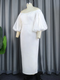 Lantern Sleeves Off Shoulder Wedding Long Women Evening Gowns Dresses