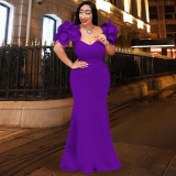 Mermaid Celebrate High Waist Night Out Christmas Women's Evening Dresses