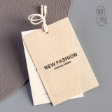 Cotton, linen, and canvas universal hanging tags, spot production, clothing logo hanging design, trademark signature, hanging card printing