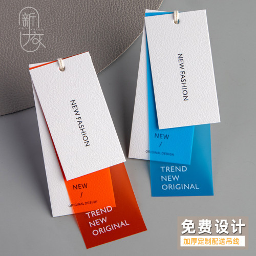 Hot selling clothing hang tags for men and women, special paper, soft rubber, trademark, logo, printed labels for universal stock