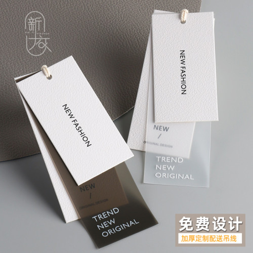 Hot selling clothing hang tags for men and women, special paper, soft rubber, trademark, logo, printed labels for universal stock
